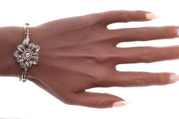 Armband - 18 karaat Roségoud Diamant (Natuurlijk) - Parel -, Nieuw