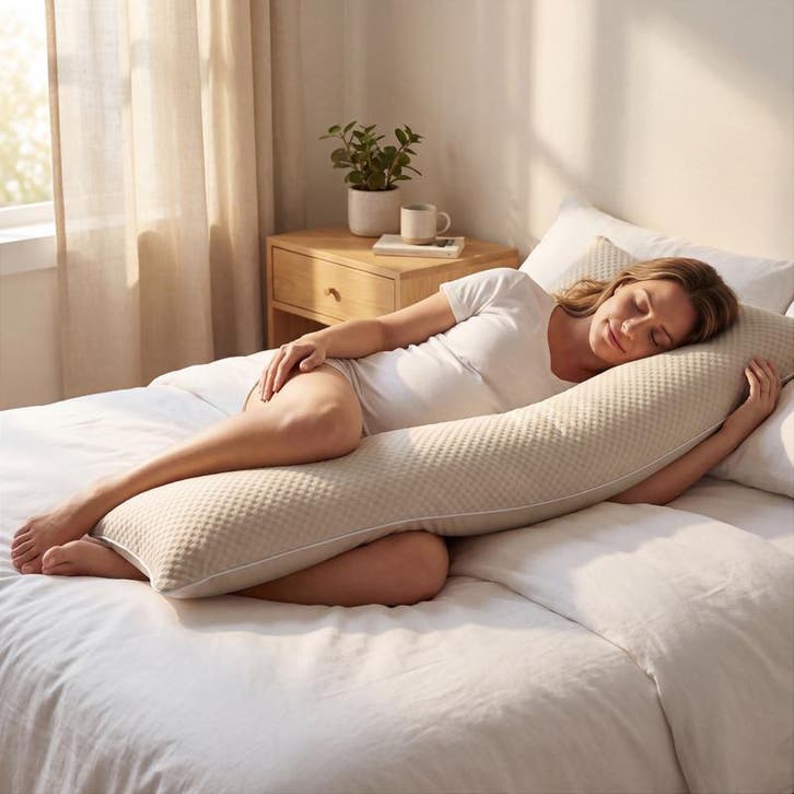 Coussin de grossesse respirant - taupe - 137 x 50 cm |, Enfants & Bébés, Aliments pour bébé & Accessoires, Neuf, Envoi