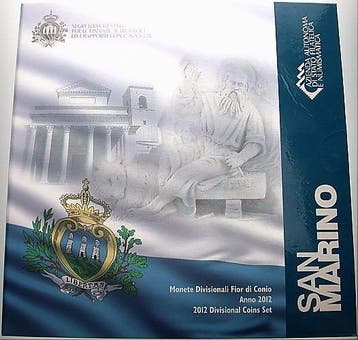 3,88 Euro,munten set 1 Cent-2 Euro 2012 San Marino Republik, Postzegels en Munten, Verzenden, België