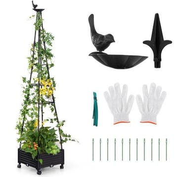 2dekans | Coast Plantensteun met Bloembak Zwart –, Ophalen of Verzenden, Nieuw