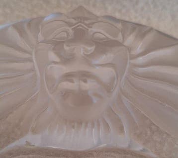 Lalique - Schaal - Tête de lion - Kristal