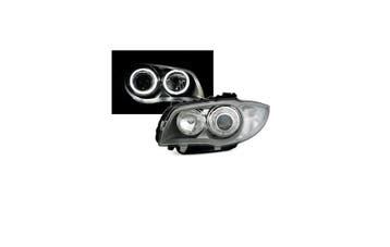 Xenon look Koplampen met LED Angel Eyes voor BMW 1 Serie E81, Ophalen of Verzenden