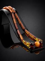 Barnsteen - Elegant Baltic Amber Necklace – Tube and Round