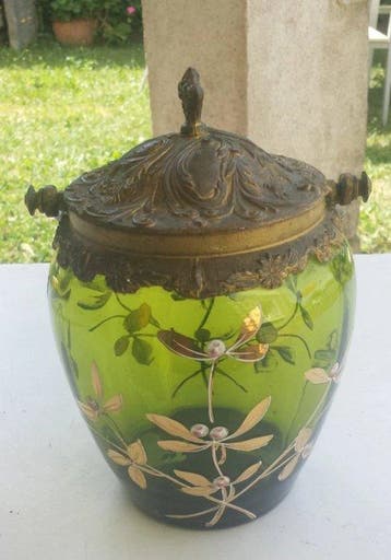 François-Théodore Legras - Vase avec couvercle - Verre -