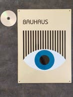 Bauhaus - enamel sign BAUHAUS blaues Auge Emailschild, Antiquités & Art