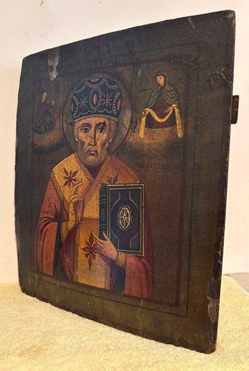 Icône - Saint Nicolas le Thaumaturge - Bois