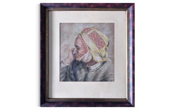 European school (XX) - Portrait einer alten Dame