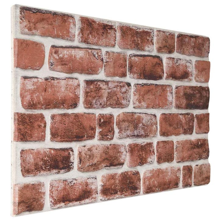 vidaXL Wandpanelen 10 pcs Donkerbruin en Wit 100 x 50 cm, Bricolage & Construction, Plaques & Panneaux, Envoi