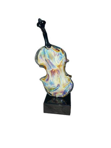sculptuur, Scultura in vetro di Murano – Blu Oceano – Pezzo