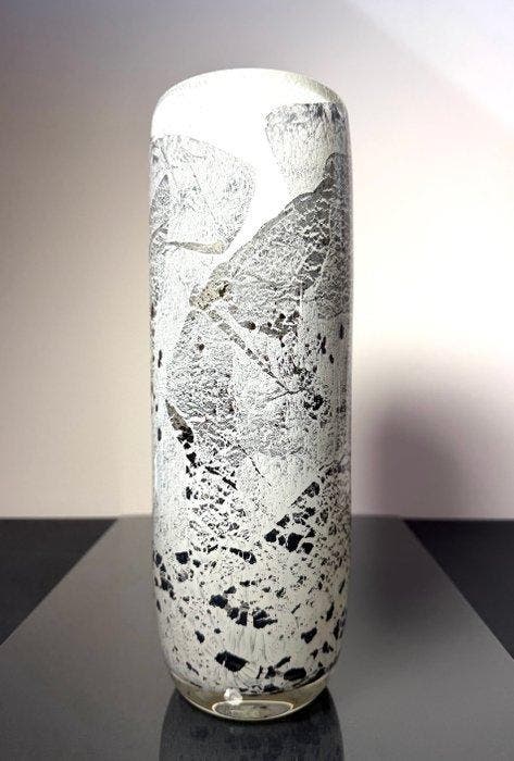 Maxence Parot - Vaas - Unieke vaas, massief emaille en, Antiquités & Art, Antiquités | Verre & Cristal