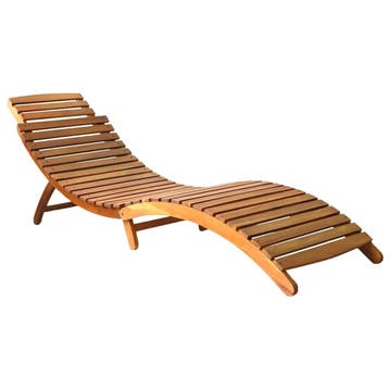 vidaXL Zonligstoelen Massief Acacia Hout Bruin, Verzenden, Nieuw