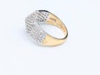 Ring - 14 karaat Geel goud, Rhodium geplateerd - 1.10ct. tw., Nieuw