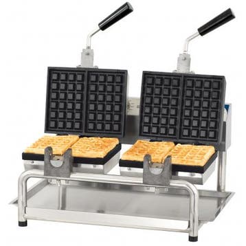 Wafelijzer | RVS | Dubbel | Draaibaar | 3.6kW | Bakplaat, Verzenden