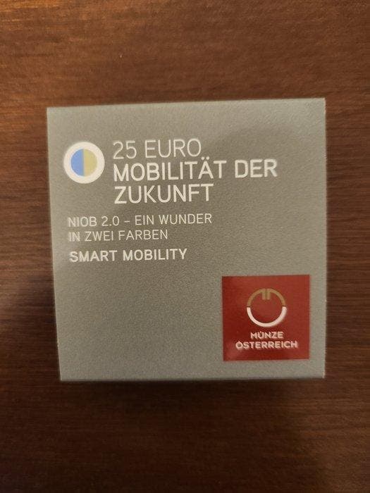Oostenrijk. 25 Euro 2021 Smart Mobility NIOB (Zonder, Postzegels en Munten, Munten | Europa | Niet-Euromunten