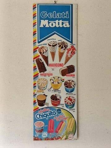 Gelati Motta - Reclamebord - IJzer
