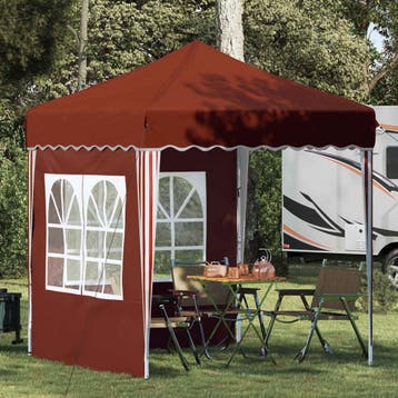 vidaXL Pop-up Feesttent 195 x 195 x 245 cm Terracotta Oxford, Verzenden