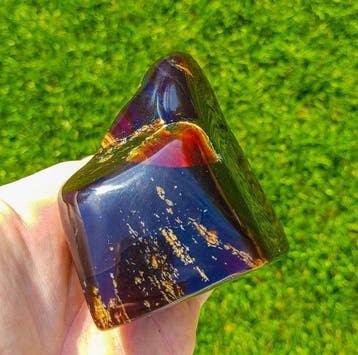 Amber - Barnsteen - HQ Freeform Blauwe Barnsteen - 9.5 cm -