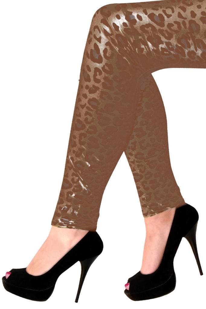 Legging Luipaard Metallic XS-S Panter Cheetah Print Glitter, Kleding | Dames, Carnavalskleding en Feestkleding, Nieuw, Ophalen of Verzenden