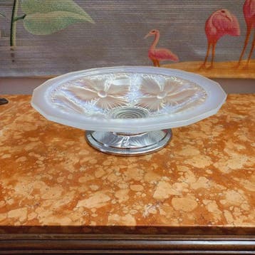 Centre de table - Verre, opalescent pressé moulé - Coupe Art, Antiquités & Art