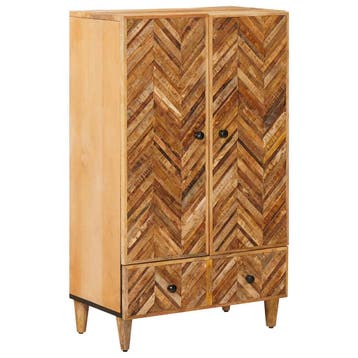 vidaXL Opbergkasten Bruin 60 x 33,5 x 100 cm Massief Mango, Huis en Inrichting, Verzenden, Nieuw