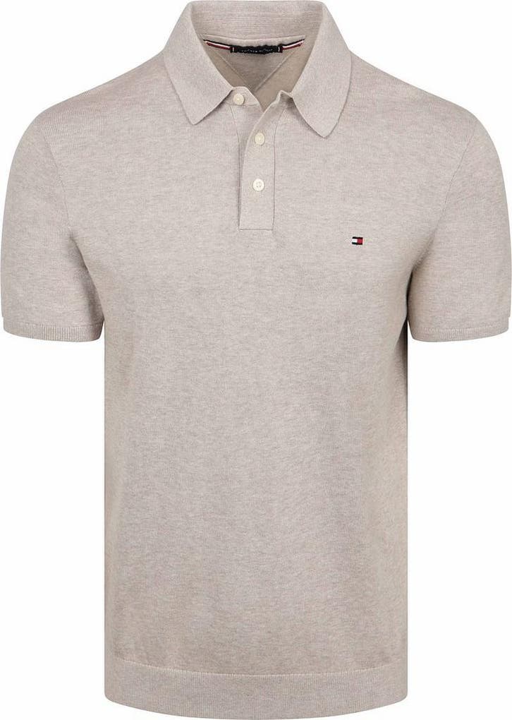 Tommy Hilfiger Knitted Polo Beige maat Maat 48/50 (M) Heren, Kleding | Heren, Polo's, Beige, Nieuw, Maat 48/50 (M), Verzenden