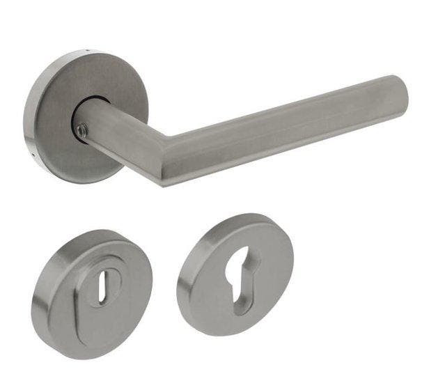 Intersteel SKG3 Veiligheid Achterdeur Set Rond RVS, Doe-het-zelf en Bouw, Hang- en Sluitwerk, Ophalen of Verzenden