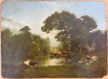 Jules Dupré (1811-1889) - Mucche al pascolo