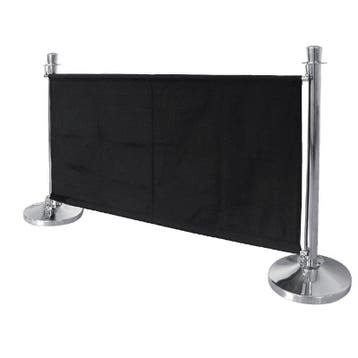 Afzetdoek Canvas zwart | 100% polyester | 70(h) x 143(b) x, Verzenden, Nieuw in verpakking