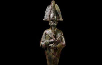 Oud-Egypte, Brons lange bronzen Osiris-beeld met Spaanse