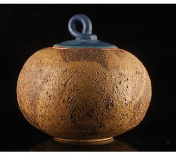 Yanagihara Mutsuo - Pot - Steengoed - Azure Glaze Loop