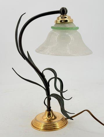 Tafellamp - Messing, Kristal - Murano-ontwerp