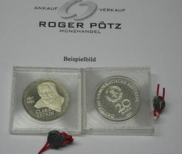 Ddr 20 Mark Clara Zetkin 1982 polierte Platte originalver..., Verzenden, België