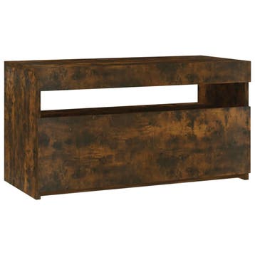 vidaXL Tv-meubel met LED-verlichting 75x35x40 cm gerookt, Huis en Inrichting, Verzenden, Nieuw