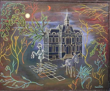 Pierre Fillette (1926-2003) - Château fantastique au clair