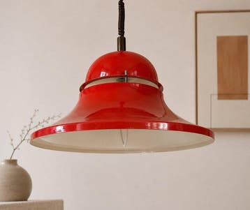 Tibor Nadai - Plafondlamp - emaille - 60s-design hanglamp