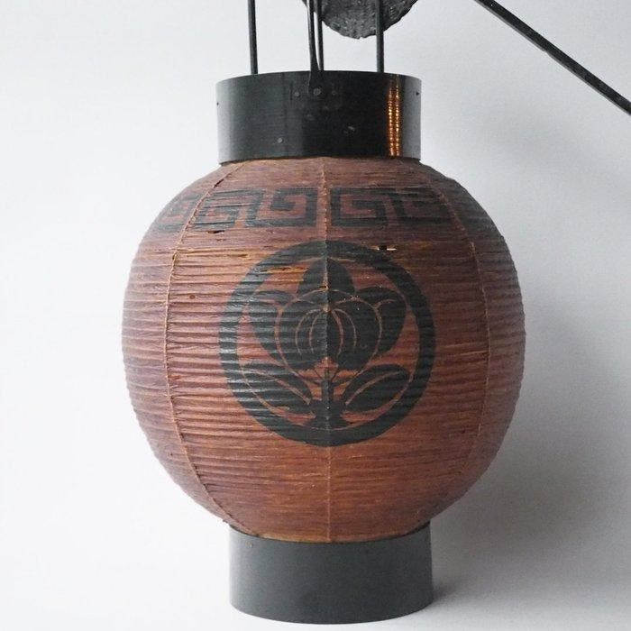 Bajo-cyochin paardenlantaarn - Hout, Washi-papier, IJzer, Antiquités & Art, Antiquités | Autres Antiquités