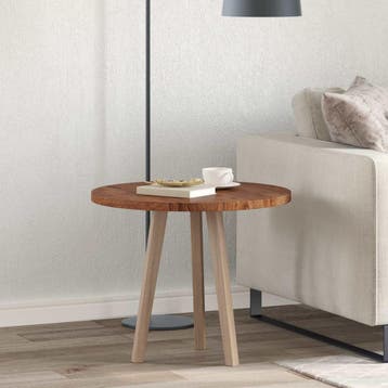 vidaXL Tafelblad Ø 60 x 2,5 cm Rond Massief Eikenhout, Verzenden
