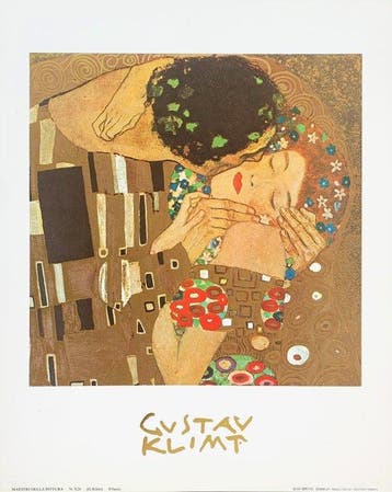 Gustav Klimt (1862-1918) - Kiss Der Kuss, 1908 - Iconic, Antiek en Kunst