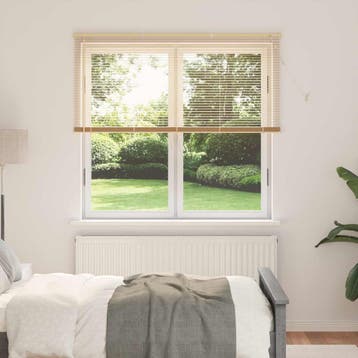 vidaXL Venetiaanse jaloezie Lichtbruin met Patroon 150 x 130, Verzenden, Nieuw