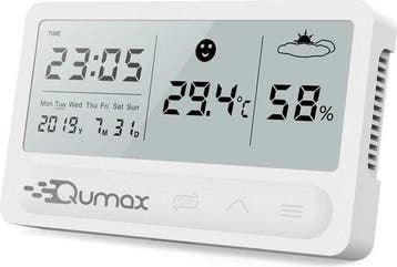 2dekans | Qumax Digitale Hygrometer - Thermometer voor, Huis en Inrichting, Woonaccessoires | Thermometers, Ophalen of Verzenden