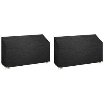 vidaXL Tuinbankhoezen 2 st 12 oogjes 210x70x70/88 cm, Tuin en Terras, Verzenden, Nieuw