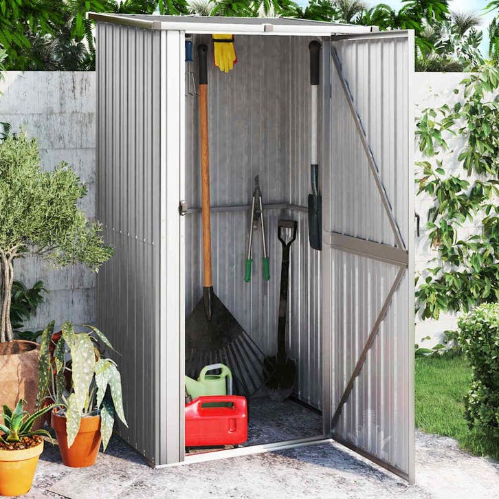 vidaXL Tuinschuur 118,5x97x209,5 cm gegalvaniseerd staal, Tuin en Terras, Tuinhuizen, Nieuw, Verzenden