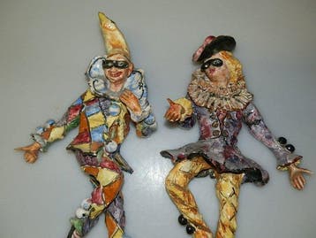 IMA Albisola - Beeld, Maschere Veneziane anni30 - 32 cm -