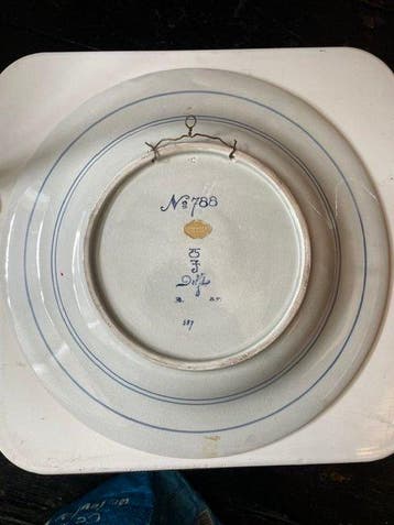 De Porceleyne Fles, Delft - Wandbord - Aardewerk - Koningin, Antiek en Kunst