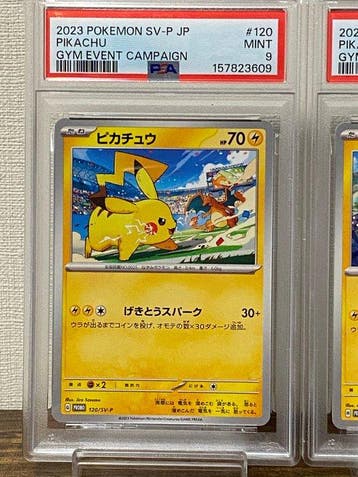 Pokémon - 3 Graded card - Pikachu #120/SV-P, #197/SV-P &