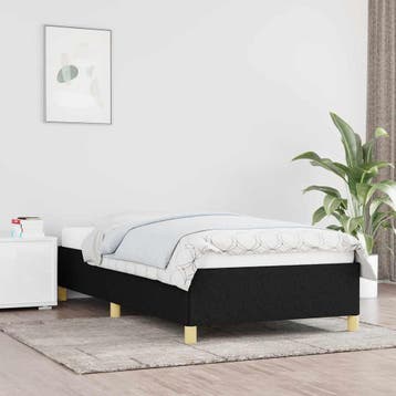 vidaXL Bedframe zonder matras 90x190 cm stof zwart, Verzenden