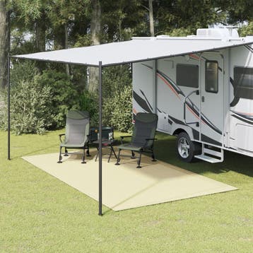 vidaXL Tenttapijt 4x2,5 m crèmekleurig, Caravanes & Camping, Verzenden