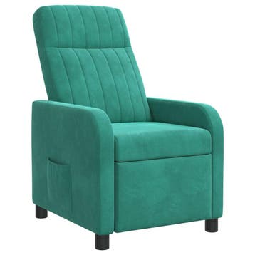 vidaXL Recliner Turquoise fluweel, Verzenden