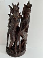 Rama & Sita Sculptuur H 52 cm - Sculpture - Indonésie (Sans, Antiek en Kunst