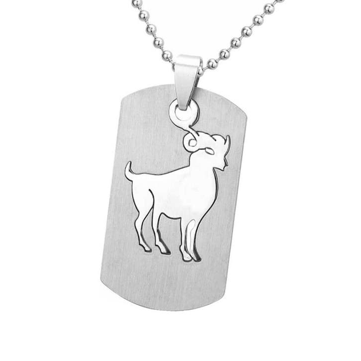 Fako Bijoux - Ketting - RVS Hanger - Sterrenbeeld Open - Ram, Bijoux, Sacs & Beauté, Colliers, Envoi